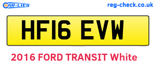 HF16EVW are the vehicle registration plates.