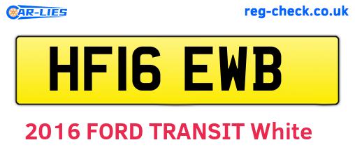 HF16EWB are the vehicle registration plates.
