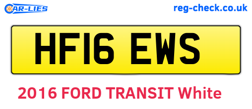 HF16EWS are the vehicle registration plates.