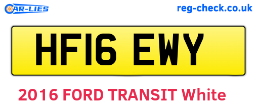 HF16EWY are the vehicle registration plates.