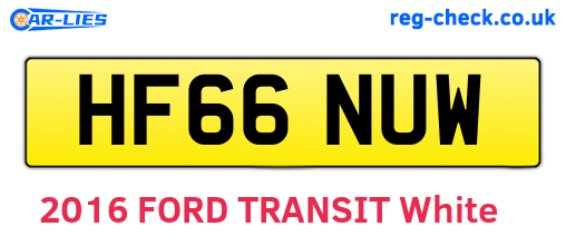 HF66NUW are the vehicle registration plates.