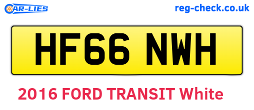HF66NWH are the vehicle registration plates.