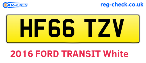 HF66TZV are the vehicle registration plates.