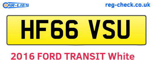 HF66VSU are the vehicle registration plates.