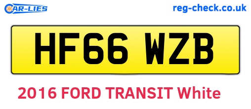 HF66WZB are the vehicle registration plates.