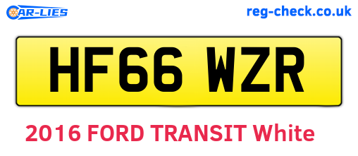 HF66WZR are the vehicle registration plates.