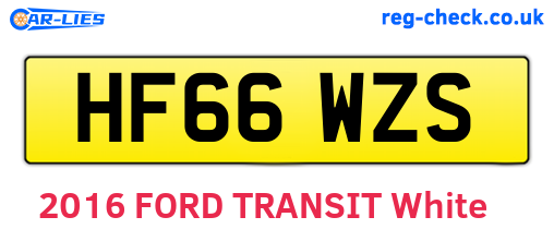 HF66WZS are the vehicle registration plates.