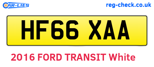 HF66XAA are the vehicle registration plates.