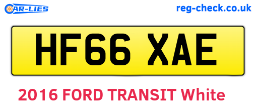 HF66XAE are the vehicle registration plates.