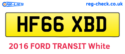 HF66XBD are the vehicle registration plates.