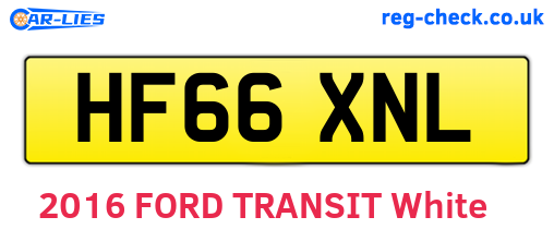 HF66XNL are the vehicle registration plates.