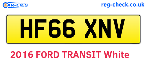 HF66XNV are the vehicle registration plates.