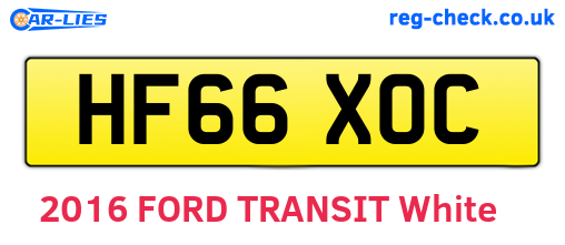 HF66XOC are the vehicle registration plates.