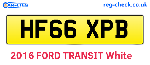HF66XPB are the vehicle registration plates.