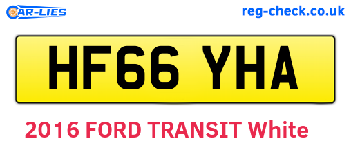 HF66YHA are the vehicle registration plates.