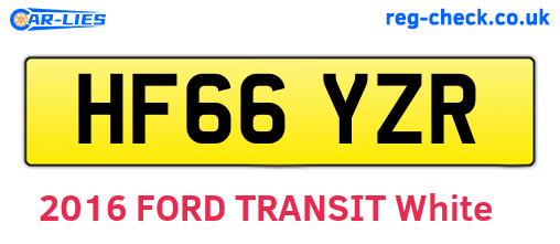 HF66YZR are the vehicle registration plates.