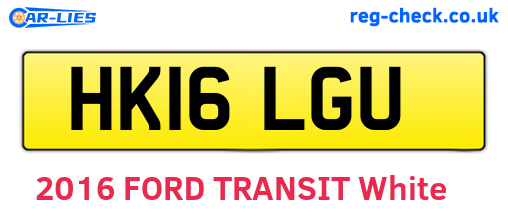 HK16LGU are the vehicle registration plates.