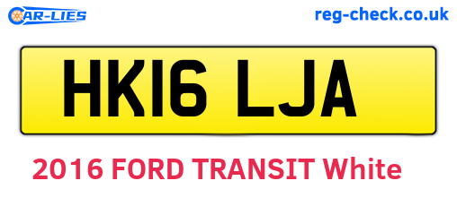 HK16LJA are the vehicle registration plates.