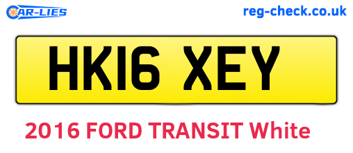 HK16XEY are the vehicle registration plates.