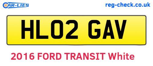 HL02GAV are the vehicle registration plates.