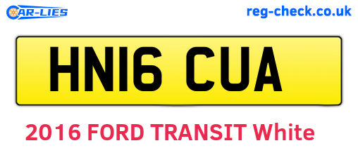 HN16CUA are the vehicle registration plates.