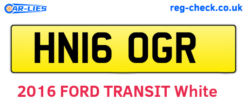 HN16OGR are the vehicle registration plates.