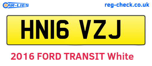 HN16VZJ are the vehicle registration plates.