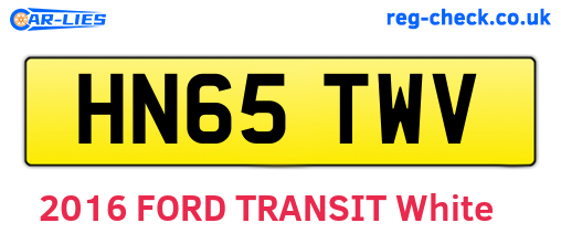 HN65TWV are the vehicle registration plates.