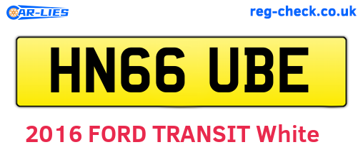 HN66UBE are the vehicle registration plates.