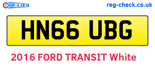 HN66UBG are the vehicle registration plates.