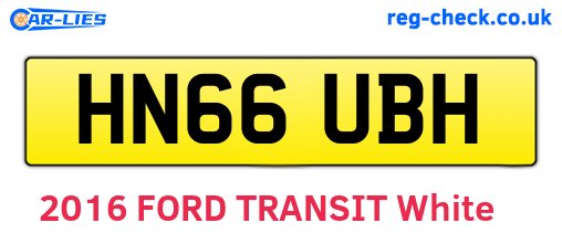 HN66UBH are the vehicle registration plates.