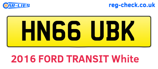 HN66UBK are the vehicle registration plates.