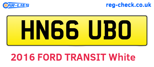 HN66UBO are the vehicle registration plates.