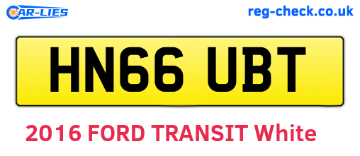 HN66UBT are the vehicle registration plates.