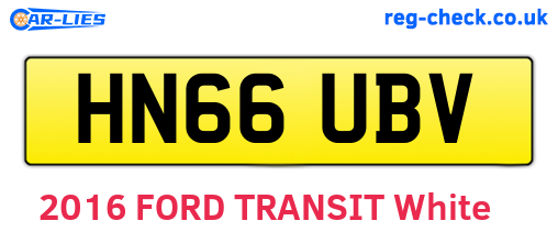 HN66UBV are the vehicle registration plates.