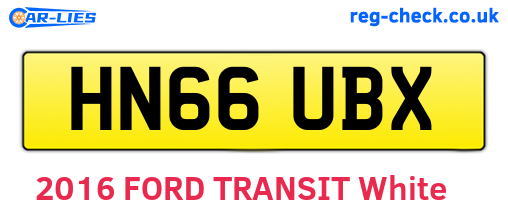 HN66UBX are the vehicle registration plates.