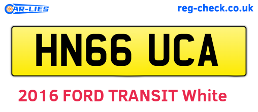 HN66UCA are the vehicle registration plates.