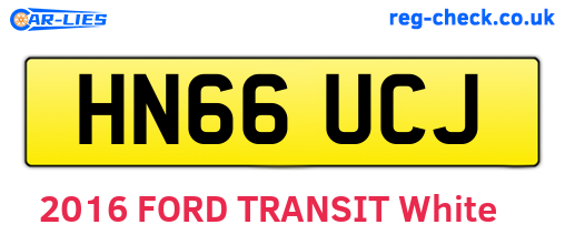 HN66UCJ are the vehicle registration plates.