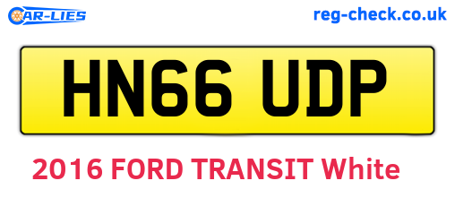HN66UDP are the vehicle registration plates.