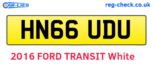 HN66UDU are the vehicle registration plates.