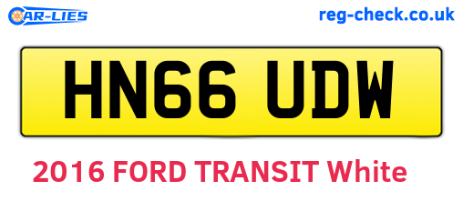 HN66UDW are the vehicle registration plates.