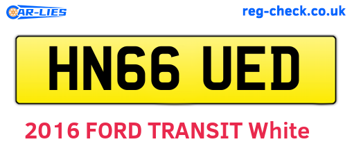 HN66UED are the vehicle registration plates.