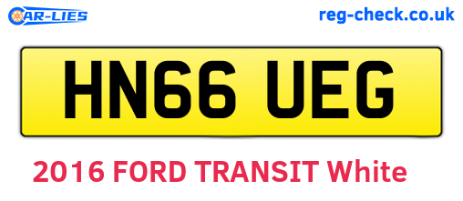 HN66UEG are the vehicle registration plates.