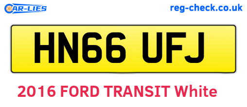 HN66UFJ are the vehicle registration plates.