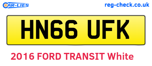HN66UFK are the vehicle registration plates.