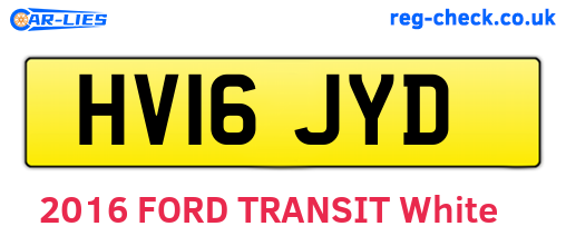 HV16JYD are the vehicle registration plates.