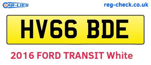 HV66BDE are the vehicle registration plates.