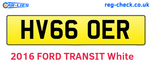 HV66OER are the vehicle registration plates.