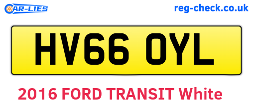 HV66OYL are the vehicle registration plates.