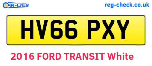 HV66PXY are the vehicle registration plates.